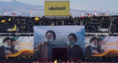 Dr. Pezeshkian the Honorable President of the Islamic Republic of Iran at the Memorial Ceremony for Martyrs Nasrallah and Safi al-Din at Tehran’s Mo